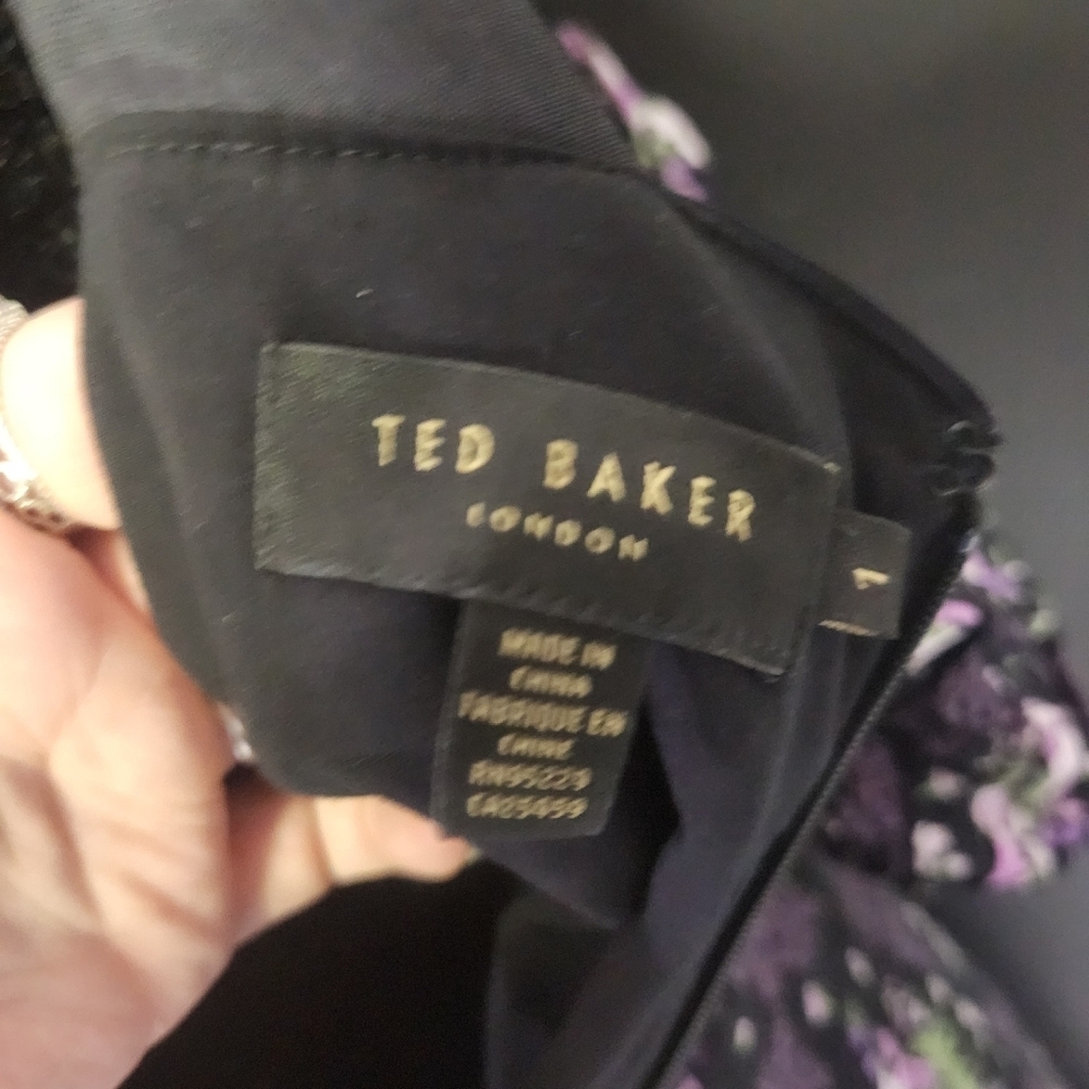 Ted Baker Black and Purple Dress - Picture 7 of 7